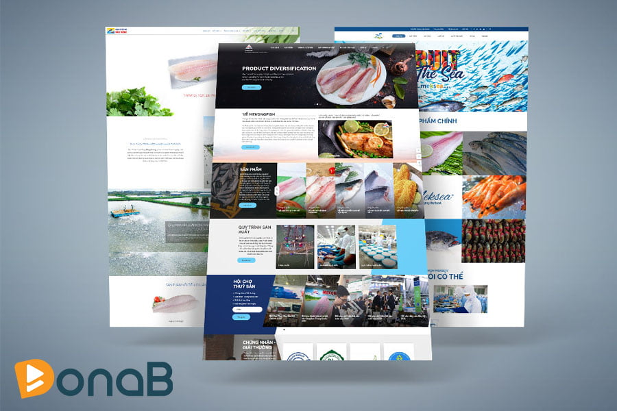 thiết kế website thủy sản