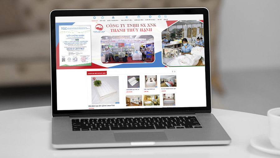 thiết kế website bán chăn ga gối nệm