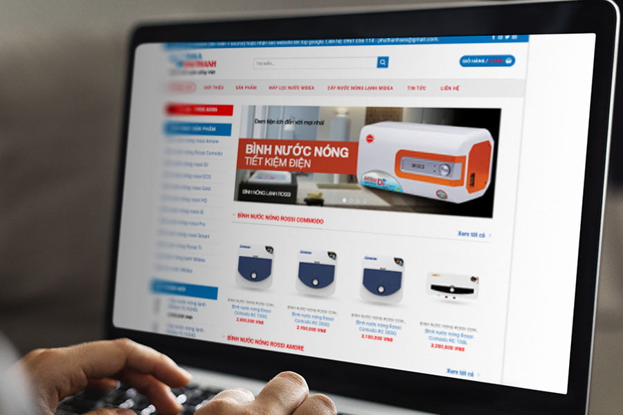 thiết kế web bán máy nước nóng lạnh chuyên nghiệp