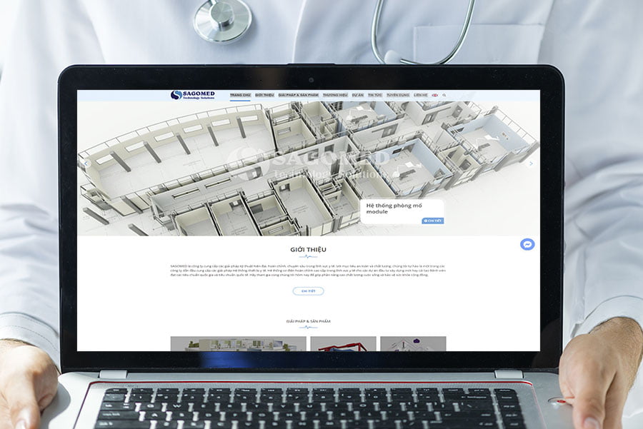 Dịch vụ thiết kế web bán thiết bị y tế
